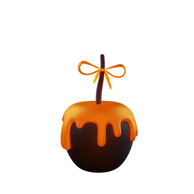 3d halloween candy apple  icon