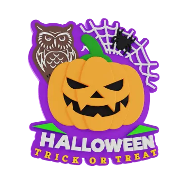 3d halloween pumpkin  icon