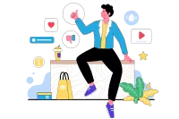 Digital Marketing Illustrate - Vector flat