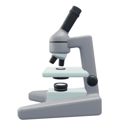 microscope, medical illustration rendering with transparent background