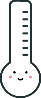 Cute Weather Outline Illustration Thermometer
