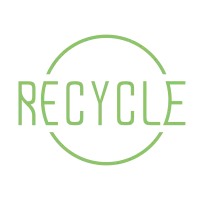 letter recycle with circle round line  logo symbol icon vector graphic design illustration idea crea