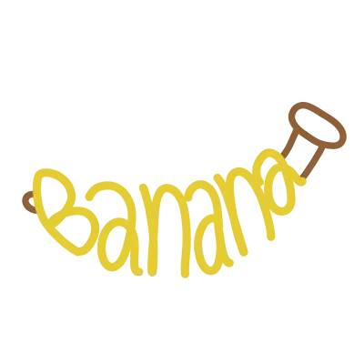Banana type photography design