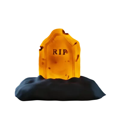 3d halloween RIP Stone  icon