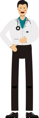 Cartoon doctor character