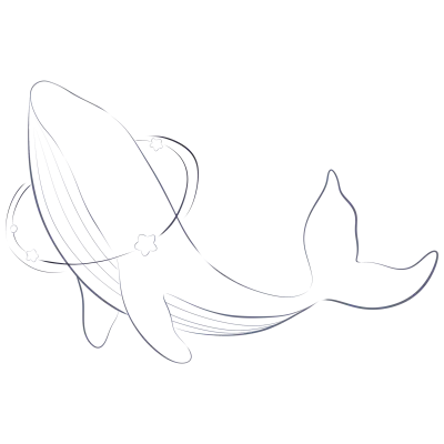 mono line of a whale