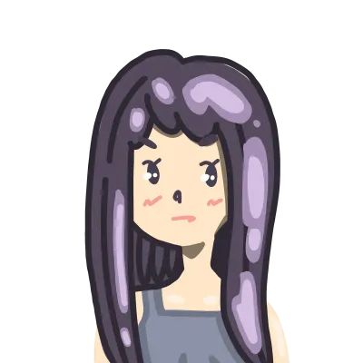 Girl with purple hair