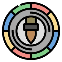 palette filled outline style icon