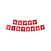 Colorful happy birthday flag decorative