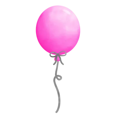 Colorful balloon in cartoon style. Flying ballon with rope.