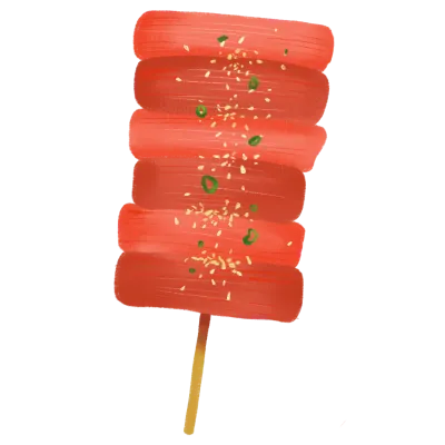 Korean Spicy Rice Cake Skewers