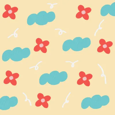 Background flower self-painting
