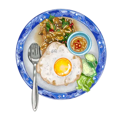 Thai food Pad gaprao
