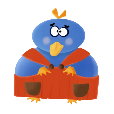 Cute bird, funny bird, bird illustration