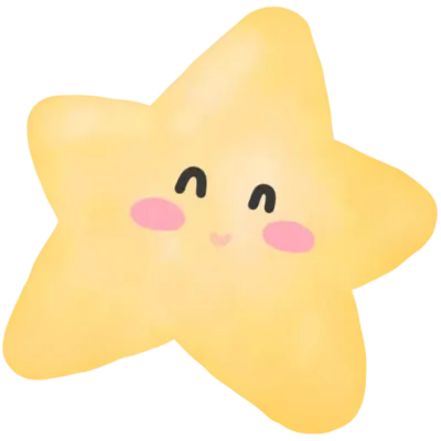 cute star, star, watercolor star