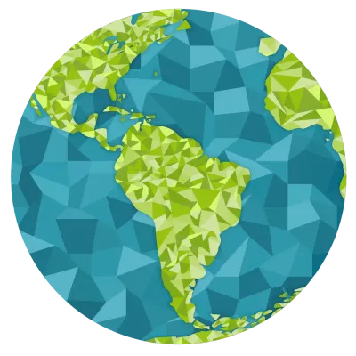 World  triangle geometric shapes.