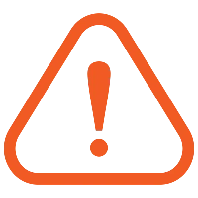 A minimalist-style warning sign.