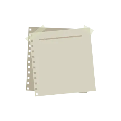 torn note paper decoration