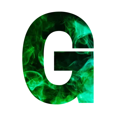 Green flame Alphabet