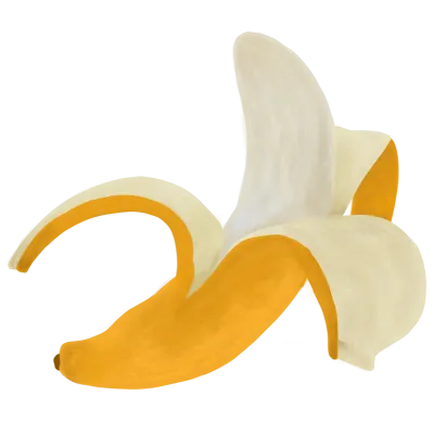 Banana fruits illustration real psd png free download 
