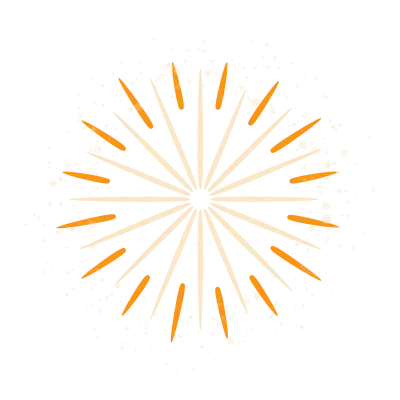 Abstract firework isolated on transparent background.
