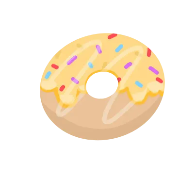 Donut color dessert cute