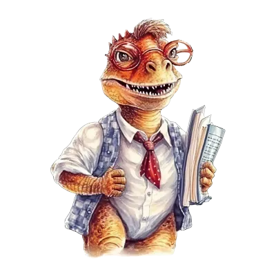 Watercolor Dinosaur Teacher Sublimation Clipart