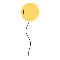 Balloon flat cartoon illustration