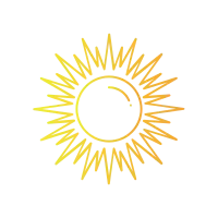 sun yellow gradient illustration