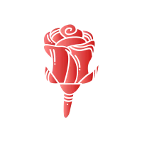 rose flower red gradient illustration