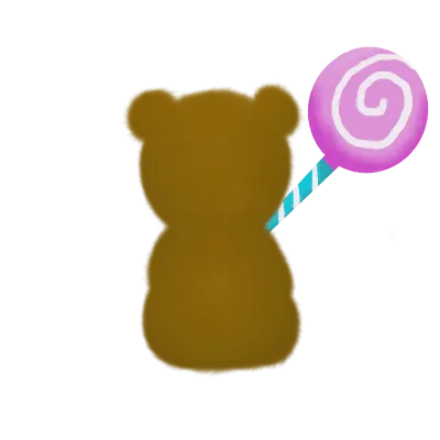Bear with lollipop