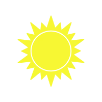 sun yellow color illustration