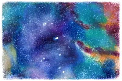 Milky way,galaxy,cosmos on dark sky, watercolor