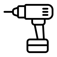 hand drill line icon