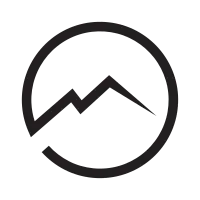 geometric circle with mountains logo design vector graphic symbol icon sign illustration creative id
