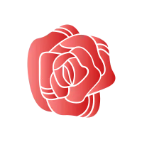 rose flower red gradient illustration