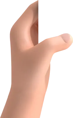 물체를 잡고 있는 3d 손