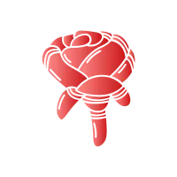 rose flower red gradient illustration