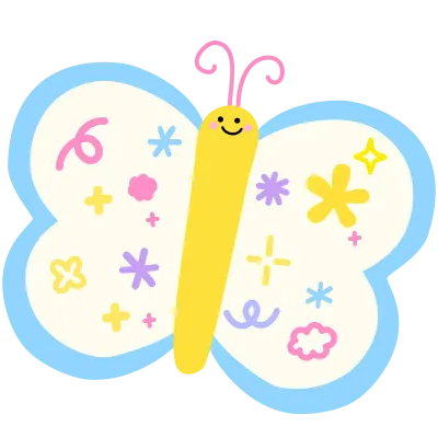 Cute pastel butterfly .