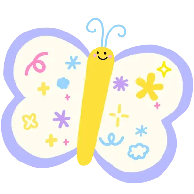 Cute pastel butterfly .