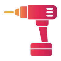 hand drill flat gradient icon