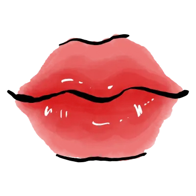 Red juicy lip