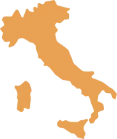 doodle freehand drawing of italy map.