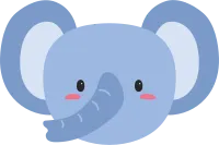 Elephant Cartoon Face Illustration