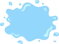 Blue water splash, element, and illustration