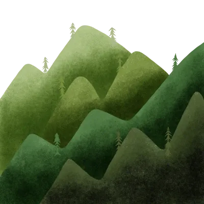 mountains range hand drawn illustration