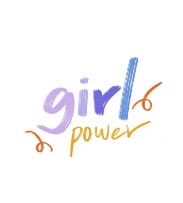 Girl power text sticker