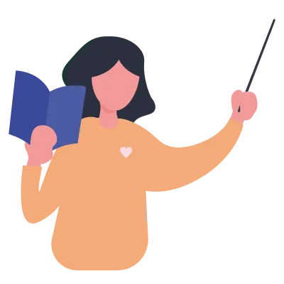 Female Teacher is teaching