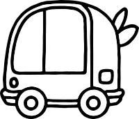 cute car outline doodle