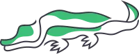 crocodile alligator predator reptile logo icon symbol, crocodile logo design with line art style